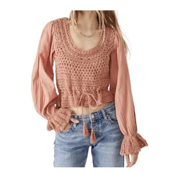 Free People Boho Crochet Top - Picture 3 of 10